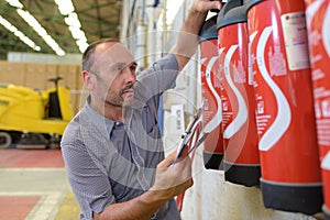 fire extinguishers in factory