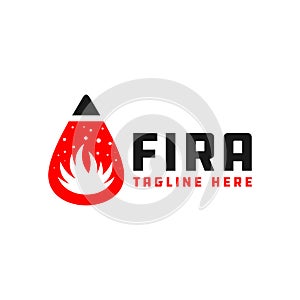 Fire extinguishing fluid ball logo