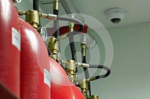 Fire extinguishing system in data center building