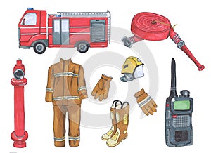 Fire extinguishing tool kit, marker style