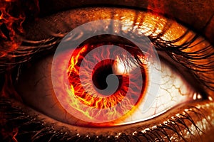 Fire eye created with ai technology