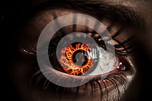 Fire eye created with ai technology