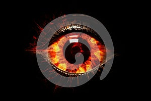Fire eye created with ai technology