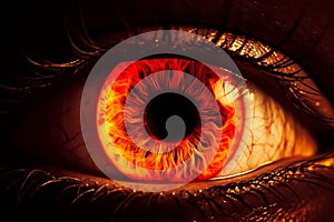 Fire eye created with ai technology