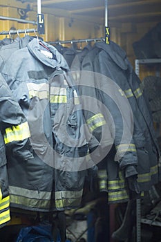 Fire fighters uniform station equipment