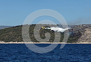 Fire fighting airplane, Croatia