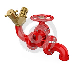 Fire Fighting Pipe Isolated