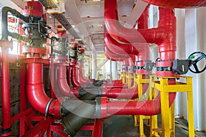 Fire fighting systems on offshore oil and gas central processing platform.