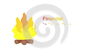 FIRE - financial independence retire early. Business FIRE financial independence retires early concept. Computer