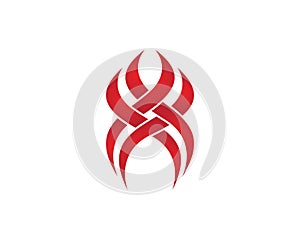 Fire flame abstract logo vector template
