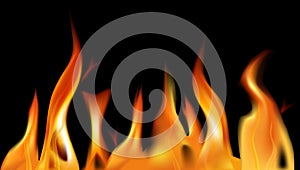 Fire flame background. Vector.