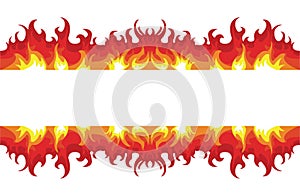 Fire flame Border Vector.