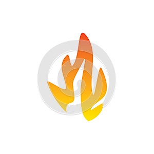 Fire flame color shape logo design
