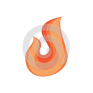 Fire flame color shape logo design