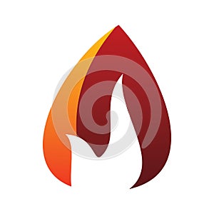 Fire flame color unique shape motion logo design