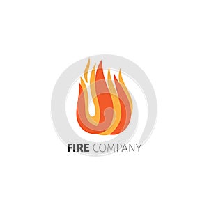 Fire flame company logo template