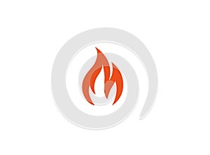 Fire with flame and feuer mit flamme for logo photo