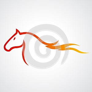 Fire flame horse icon