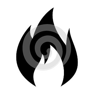 Fire flame icon. Fire hot flames vector sign isolated on white background