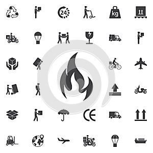 fire flame icon vector illustration