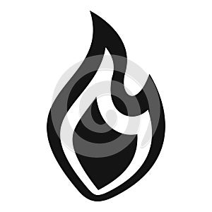 Fire flame ignite icon, simple style