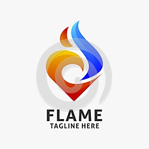 Fire flame logo design