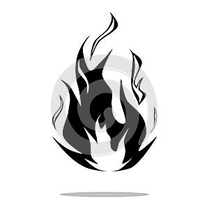 Fire flame logo design template.Fire flame icon.vector illustration