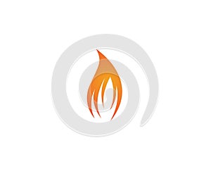 Fire flame logo design template vector