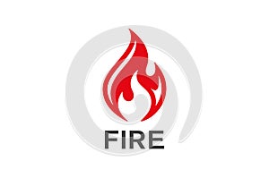 Fire Flame Logo design vector.