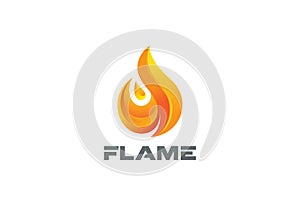 Fire Flame Logo design vector template. photo