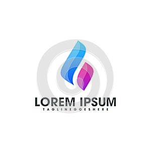 Fire flame logo design vector template