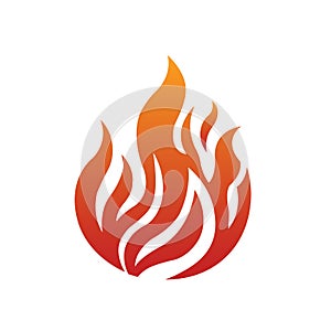 Fire flame logo icon. Oil, gas and energy logo.