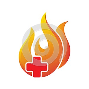 Fire flame logo, modern logo icon.
