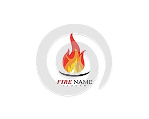 Fire flame logo template icon