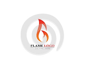 Fire Flame logo template icon design