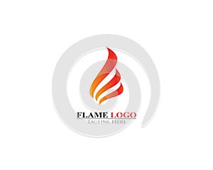 Fire Flame logo template icon design