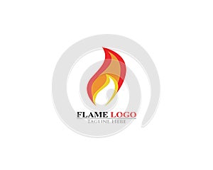 Fire Flame logo template icon design