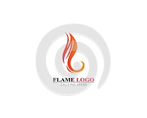 Fire Flame logo template icon design