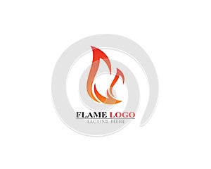 Fire Flame logo template icon design