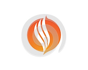 Fire flame Logo Template red
