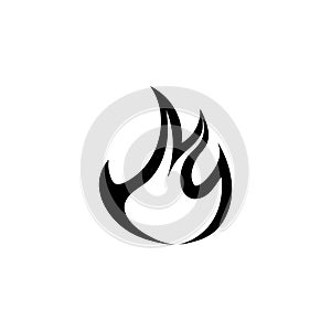 Fire flame logo template vector