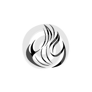 Fire flame logo template vector