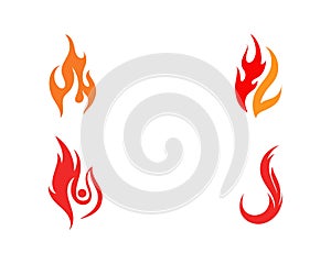 Fire flame Logo Template vector icon