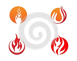 Fire flame Logo Template vector icon