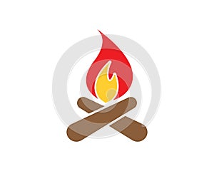 Fire flame Logo Template vector icon Oil, gas and energy