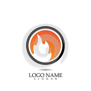 Fire flame Logo Template vector icon Oil, gas and energy logo