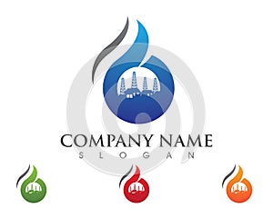 Fire flame Logo Template vector icon Oil, gas and energy logo concept