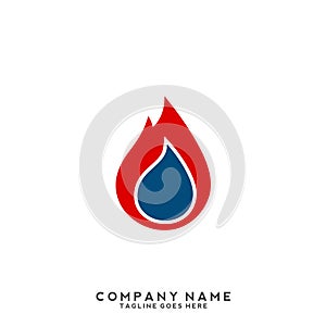 Fire flame Logo Template vector icon Oil, gas and energy logo concept