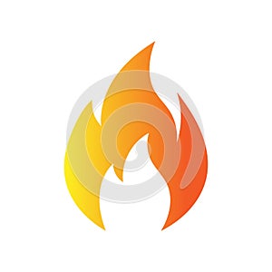 Fire flame logo vector illustration design template. vector fire flames sign illustration. fire icon