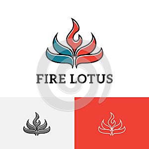 Fire Flame Lotus Water Plant Flower Nature Logo